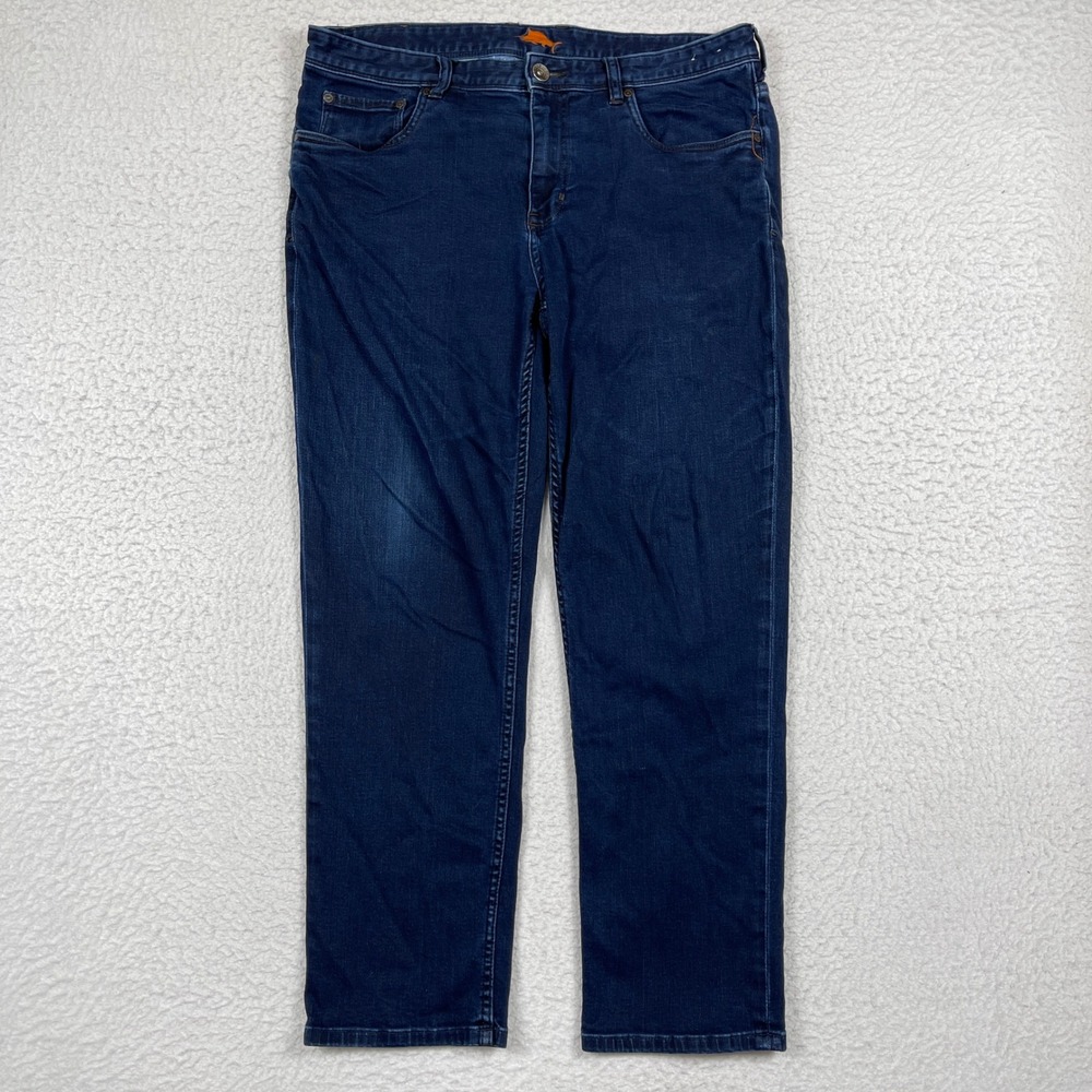 Tommy Bahama Jeans Mens 36x30 Blue Straight Leg Stretch Denim Coastal Casual